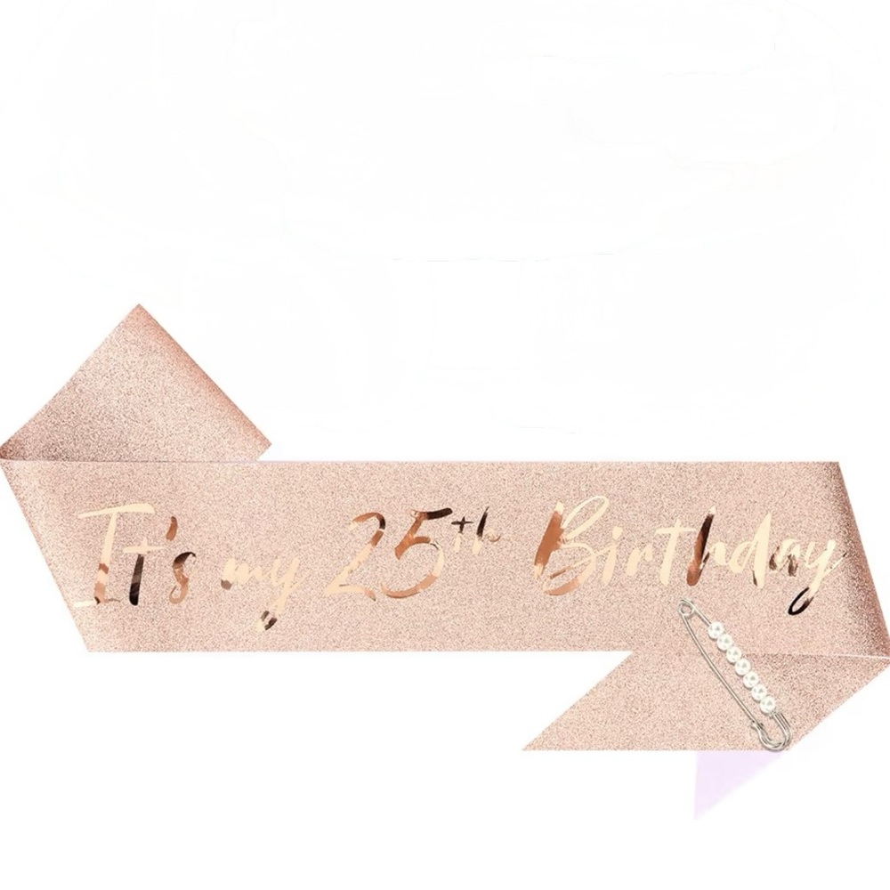 Rose Gold 25th Birthday Sash
